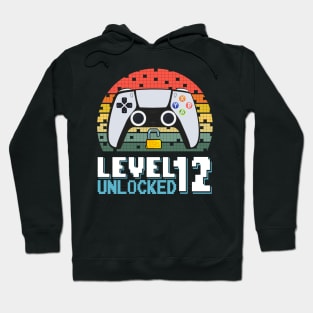 Level 12 Unlocked Vintage Retro Gaming Hoodie